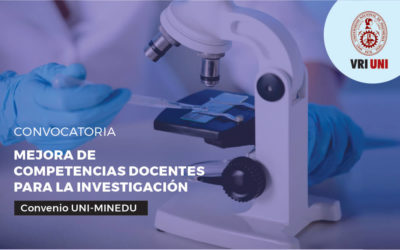 El VRI-UNI convoca al Concurso “Mejora de las Competencias Docentes para la Investigación”