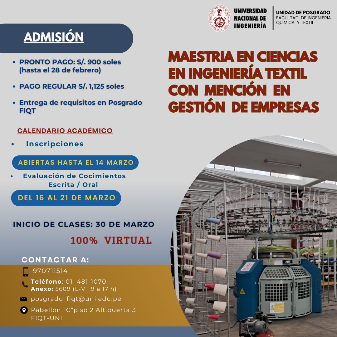Maestría en Ingeniería Textil