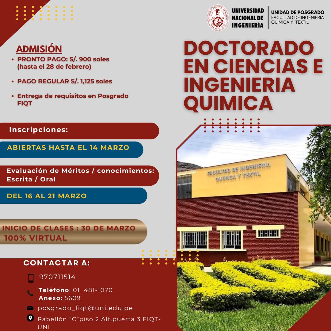 Doctorado en Ciencias e Ingeniería Química