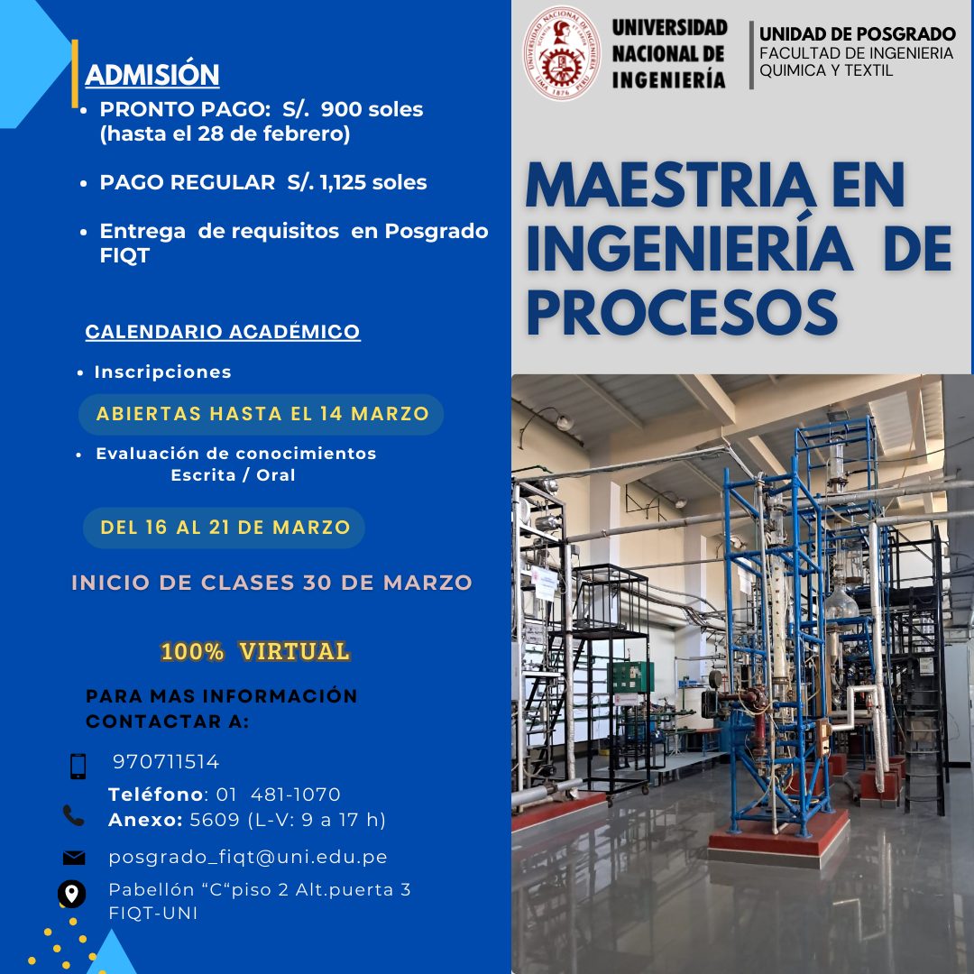 Maestría en Ingeniería de Procesos