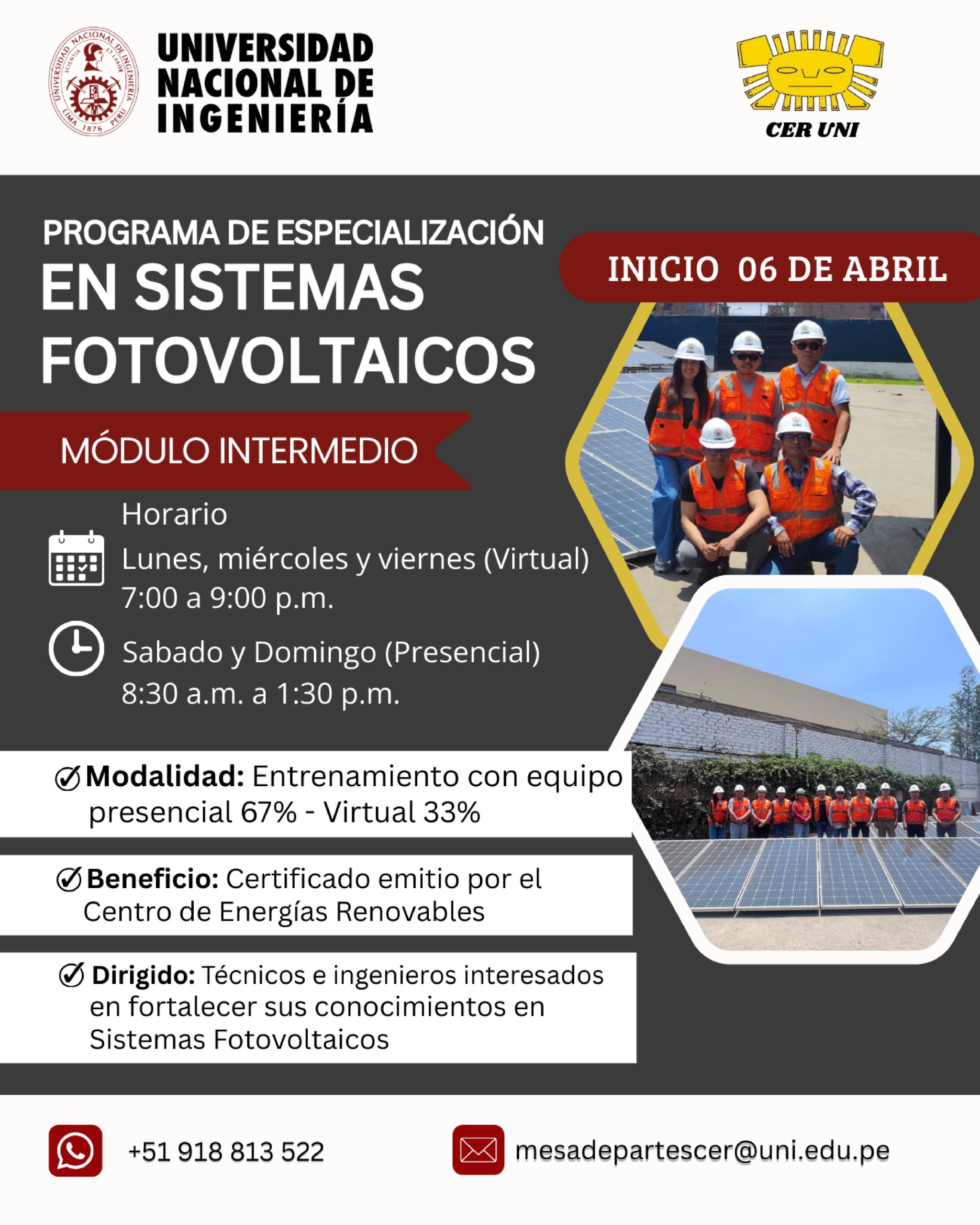 Programa Especialización Fotovoltaicos